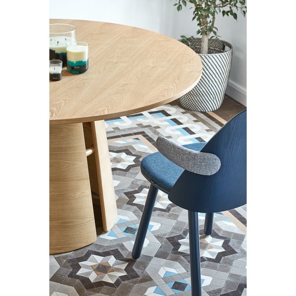 Okrogla jedilna miza v hrastovem dekorju v naravni barvi ø 137 cm Cep – Teulat-image-2