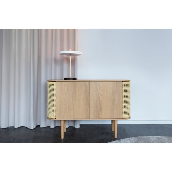 Črno-bela kovinska LED zatemnitvena namizna svetilka s kovinskim senčilom (višina 41,5 cm) Asteria Table – UMAGE-image-1