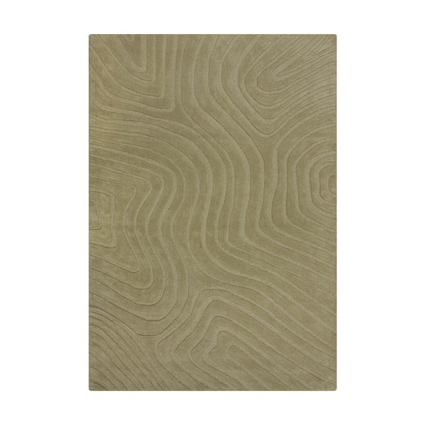 Kaki zelena ročno tkana volnena preproga 200x290 cm Mesmerise Sage – Flair Rugs