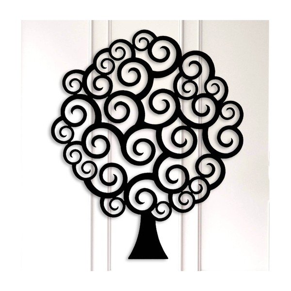 Črna stenska dekoracija Magic Tree