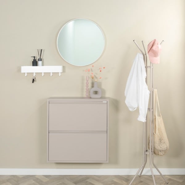 Sivorjava kovinska preklopna omarica za čevlje 75x77,5x22,5 cm Billy – Spinder Design-image-4