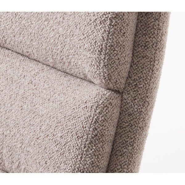 Svetlo siv fotelj z naslonjalom za noge za sprostitev iz tkanine bouclé Sifton – Unique Furniture-image-4