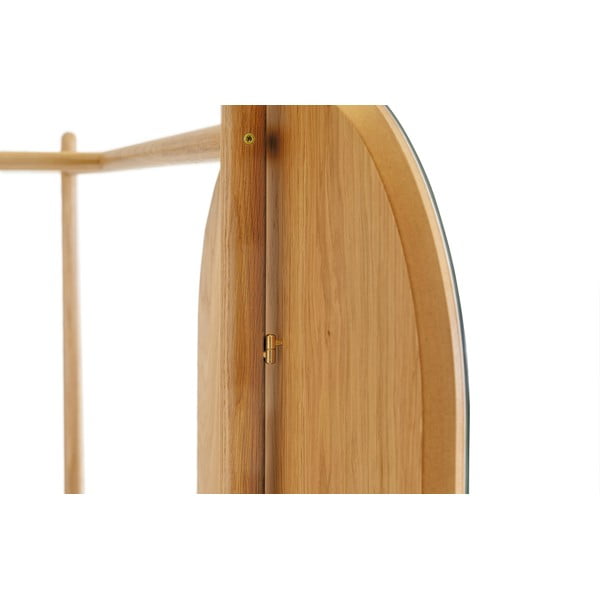 Garderobni panel iz hrastovega lesa z ogledalom Woodman Tripod-image-4