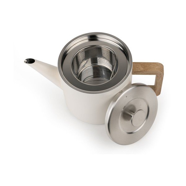Čajnik iz nerjavečega jekla s cedilom v slonokoščeni barvi 1,1 l Duet Narvik – Bredemeijer-image-4