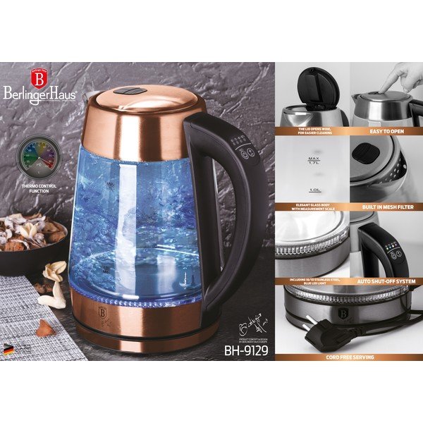 Grelnik vode 1,7 l Rosegold Metallic Line - BerlingerHaus-image-4