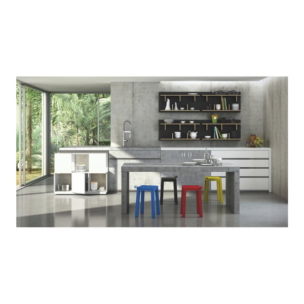 Črn stenski regalni sistem TemaHome Bern, 230 x 90 cm-image-4