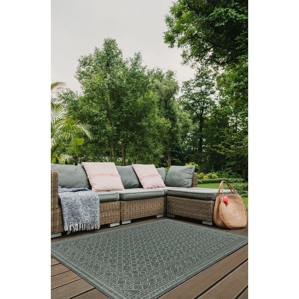 Zelena zunanja preproga 230x160 cm Terrazzo - Floorita-image-1