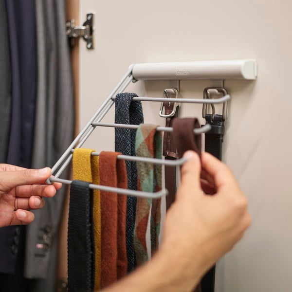 Kovinski obešalnik za kravate in pasove Orderly – Joseph Joseph-image-1