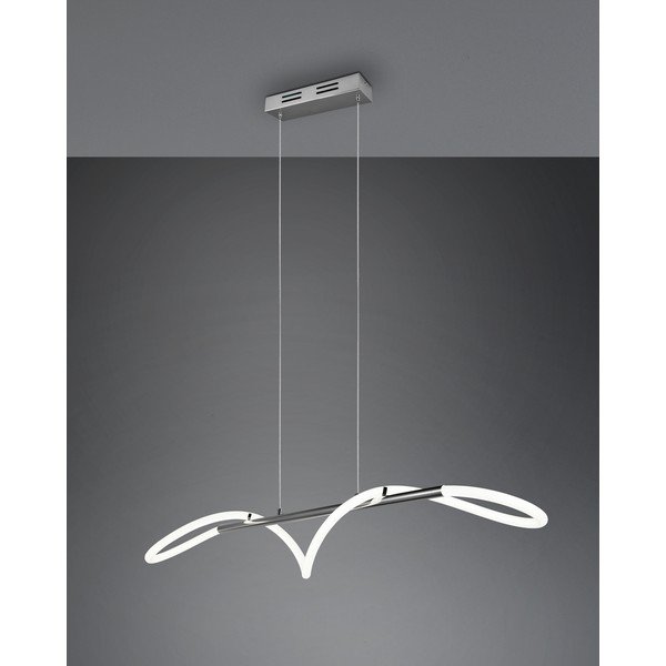 Kovinska LED zatemnitvena viseča svetilka v srebrni barvi Argos – Reality-image-3