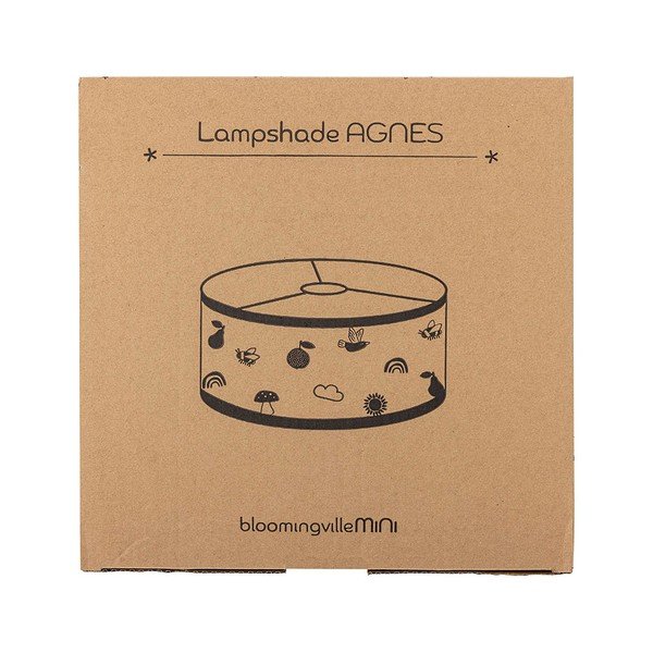 Belo/rjavo otroško senčilo s tekstilnim senčilom ø 34 cm Agnes – Bloomingville Mini-image-3