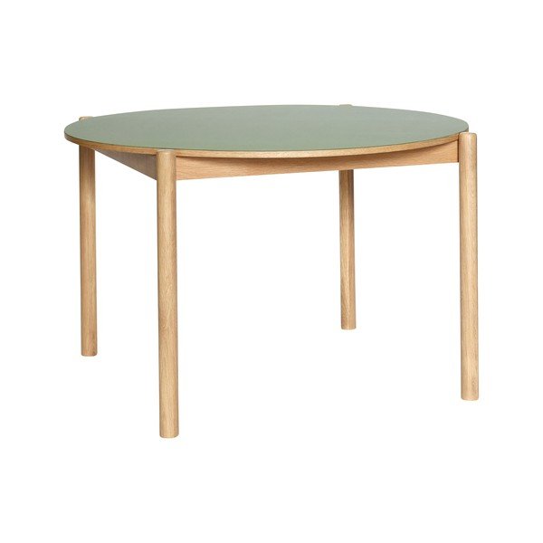 Okrogla jedilna miza iz masivnega hrasta ø 115 cm Oblique – Hübsch