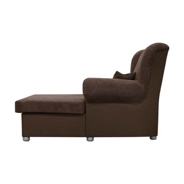 Temno rjav ležalnik iz rebrastega žameta Lord – Ropez-image-3