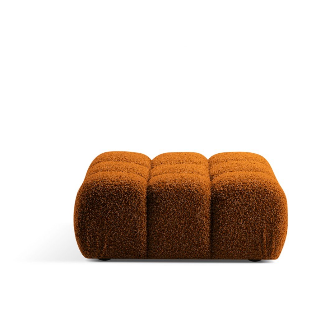 Oranžen modularni otoman iz tkanine bouclé Bellis – Micadoni Home