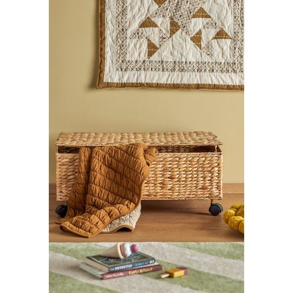 Otroška škatla za shranjevanje iz vodne hijacinte v naravni barvi 63x40x26 cm Nelas – Bloomingville Mini-image-1