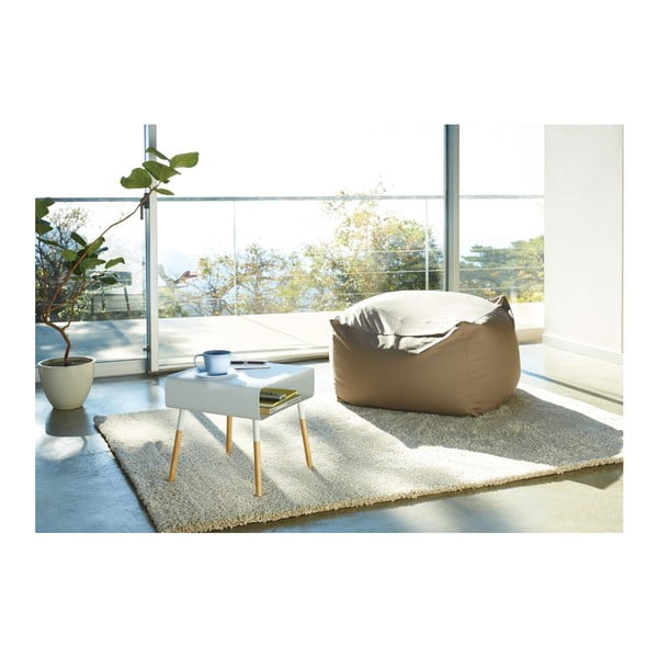 Bela klubska miza YAMAZAKI Plain, višina 35 cm-image-1