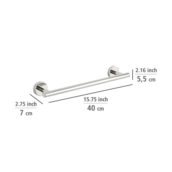 Stensko držalo za brisače iz nerjavečega jekla v sijajno srebrni barvi Bosio – Wenko-image-4