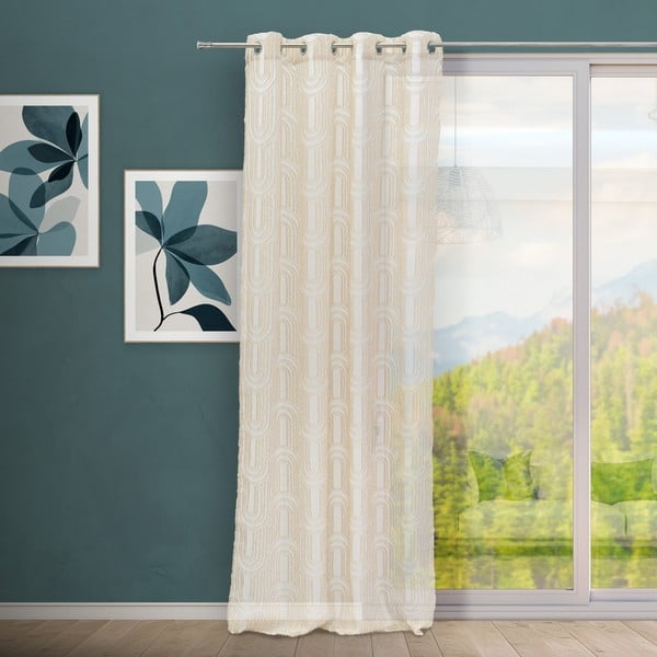 Bež prosojna zavesa 140x260 cm Relief Arch – Casa Selección-image-1