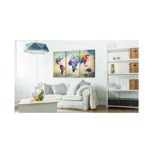 Večdelna slika na platnu Bimago Rainbow Map, 120 x 80 cm-image-1