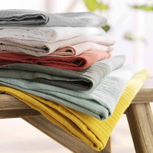 Bela enojna posteljnina iz muslina 140x200 cm Angelia – douceur d'intérieur-image-2