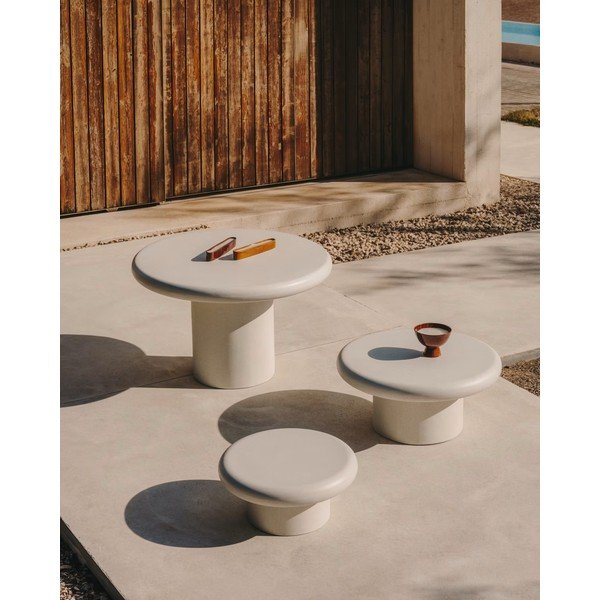 Okrogla vrtna jedilna miza ø 90 cm Addaia - Kave Home-image-2