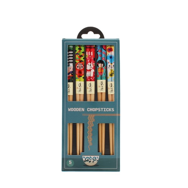 Lesen komplet jedilnih paličic 5 ks v naravni barvi Japanese Heritage – Rex London-image-3