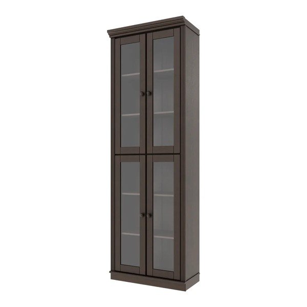 Temno rjava vitrina iz masivnega bora 74x223x37 cm Anita – Støraa-image-2