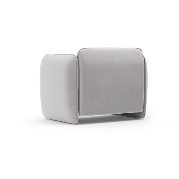 Svetlo siv žameten fotelj Georgia – Micadoni -image-3