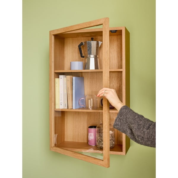 Stenska vitrina v hrastovem dekorju 50x80 cm Panorama – Hübsch-image-4