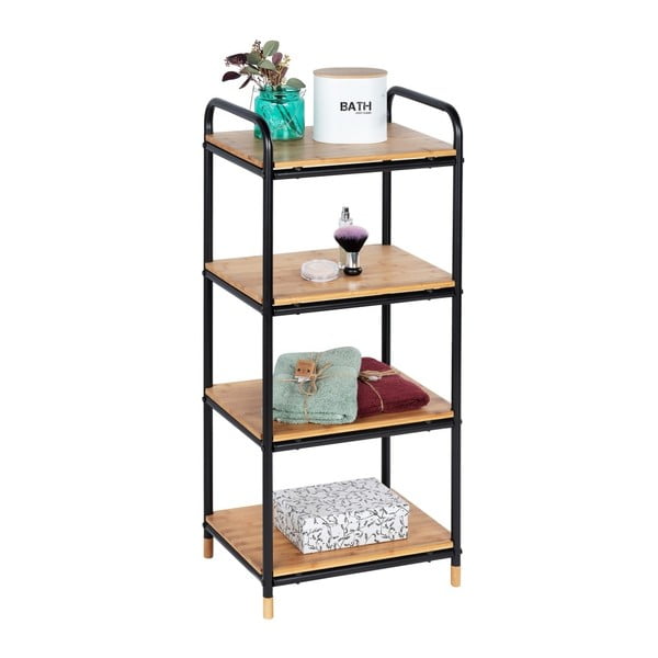 Črna kovinska kopalniška polica 42x94,5 cm Loft – Wenko-image-2