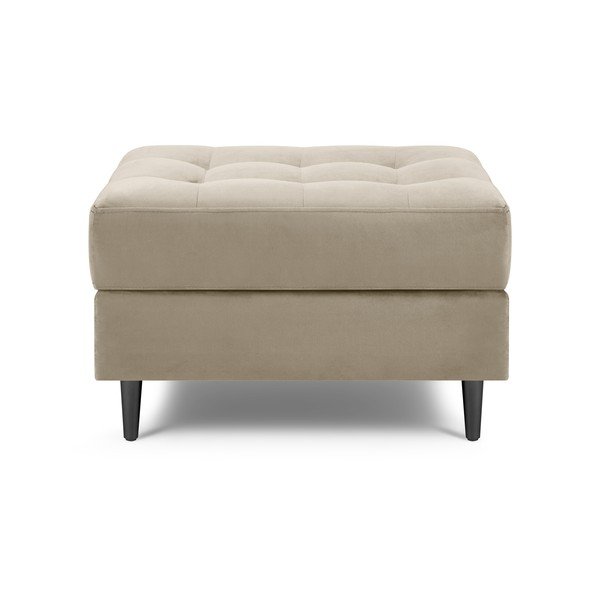 Bež žametni otoman Milo Casa Santo-image-1