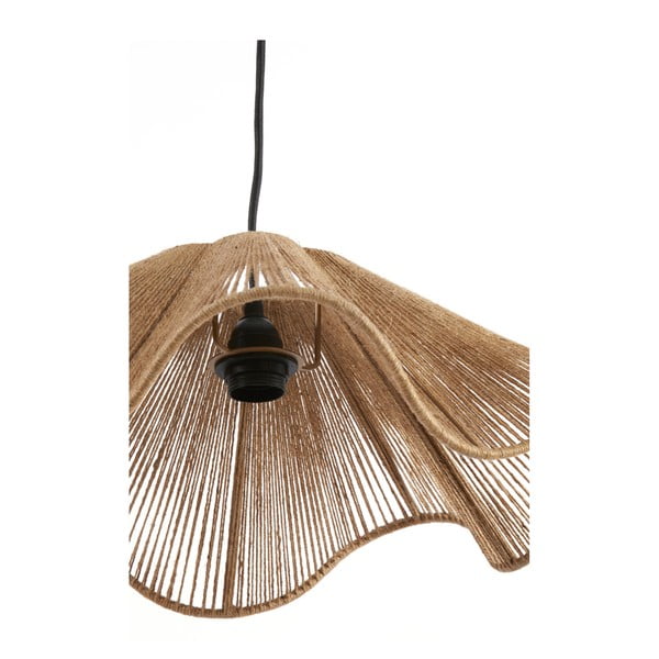 Viseča svetilka v naravni barvi s senčilom iz jute ø 48 cm Fodara – Light & Living-image-3