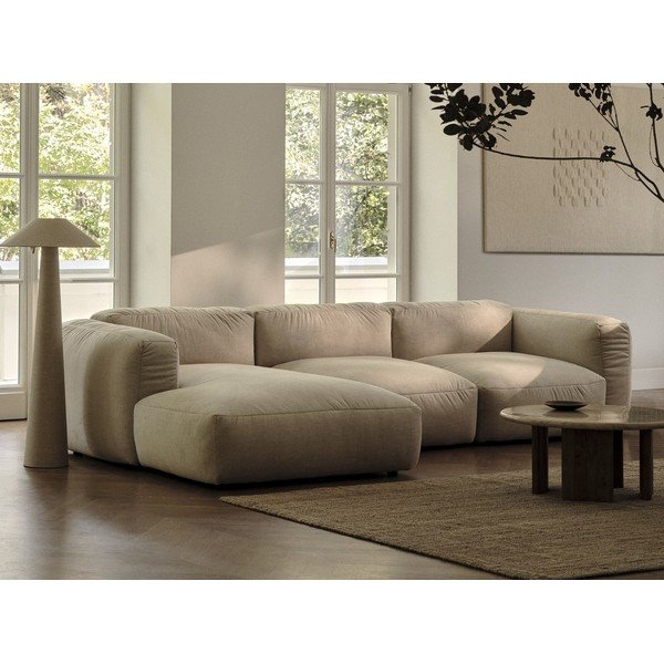 Bež kotna sedežna garnitura (desni kot) Martina – Micadoni Home-image-1