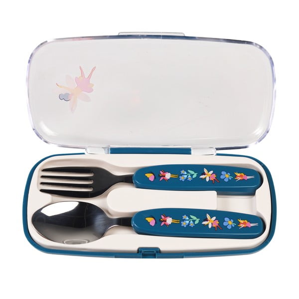 Moder otroški jedilni pribor iz nerjavečega jekla 2 ks Fairies in the Garden – Rex London