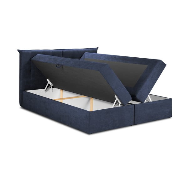 Temno modra postelja Mazzini Beds Echaveria, 200 x 200 cm-image-3