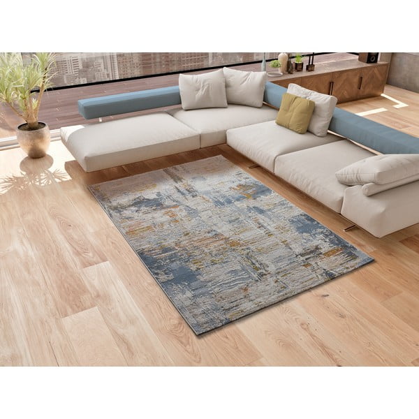 Modra/bež preproga 77x150 cm Springs – Universal-image-1