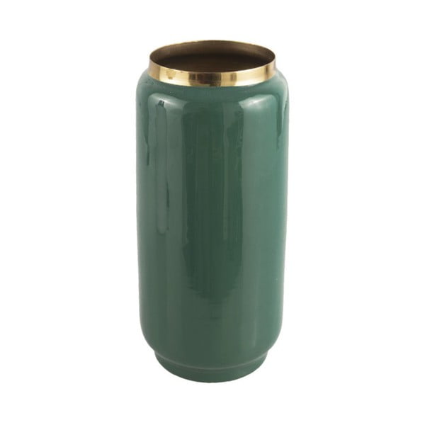 Zelena vaza z zlatimi detajli PT LIVING Flare, višina 27 cm
