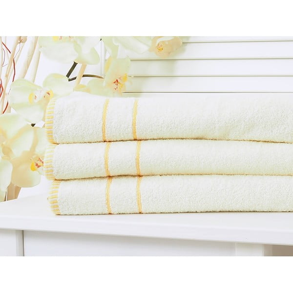 Rumena/kremno bela brisača 50x90 cm – B.E.S.-image-1