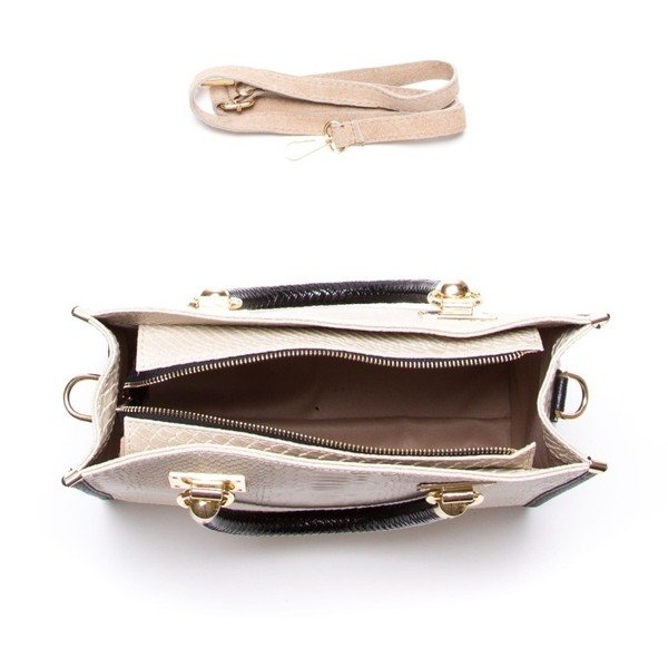 Usnjena torbica Luisa Vannini 8032 Beige-image-4