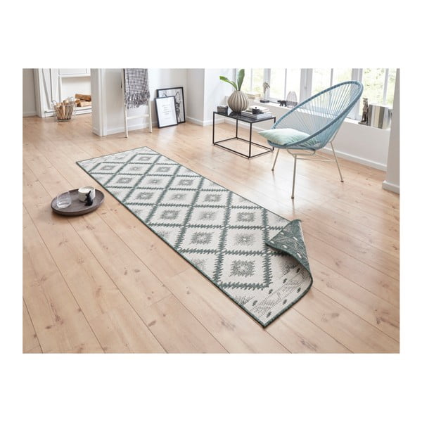 Zeleno-krem zunanja preproga NORTHRUGS Malibu, 350 x 80 cm-image-2
