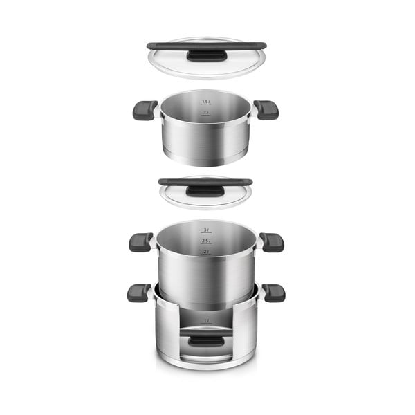 Komplet loncev 6 kos iz nerjavečega jekla Compact – Tescoma-image-2