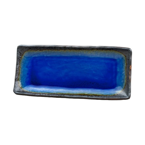 Moder keramičen krožnik MIJ Cobalt, 29 x 12 cm