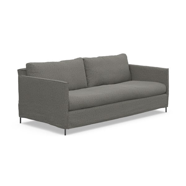 Temno siva sedežna garnitura 198 cm Petito – Furninova -image-1