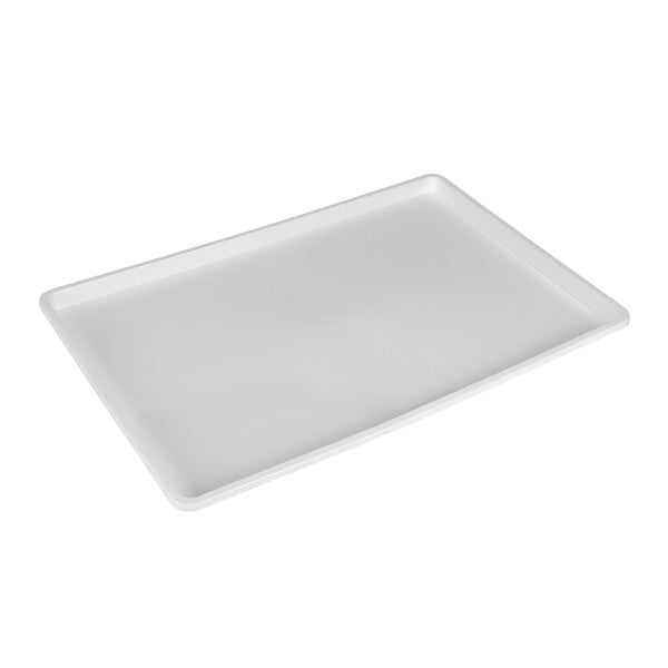 Bel plastični pladenj Metaltex Germatex, 45 x 31 cm
