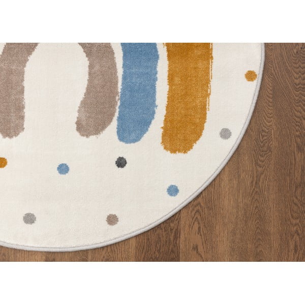 Oker rumena/slonokoščena otroška preproga ø133 cm Joyful Gold – FD-image-3