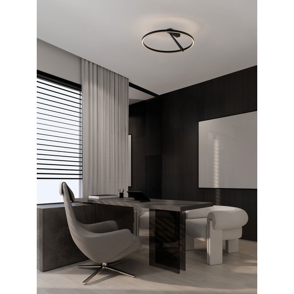 Mat črna aluminijasta LED zatemnitvena stropna svetilka Tilia – Nova Luce-image-1