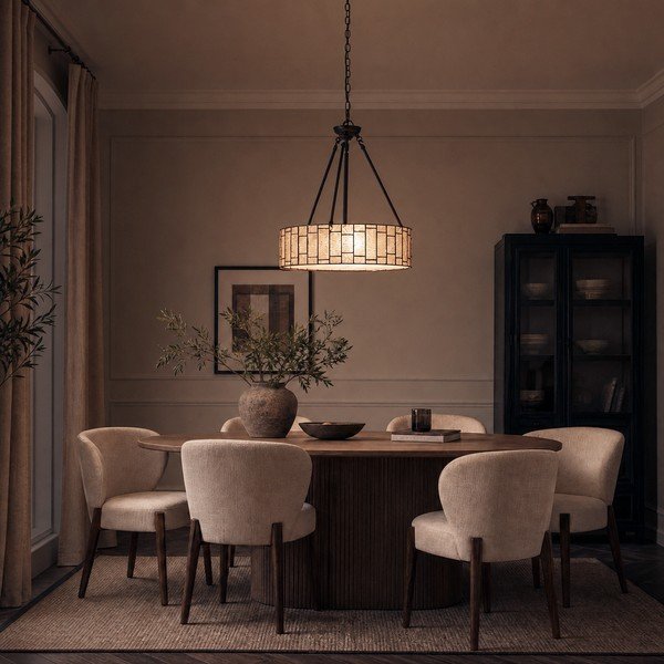 Kovinska viseča svetilka s steklenim senčilom ø 46 cm Waldorf – Premier Housewares-image-1