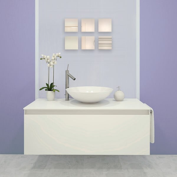 Stenska ogledala v kompletu 6 ks 10x10 cm – MSV-image-2