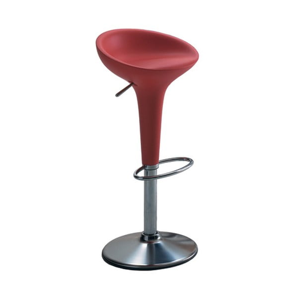 Rdeči barski stol Magis Bombo, višina 50/74 cm