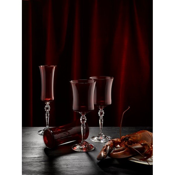Komplet 6 rdečih kozarcev za vino Crystalex Extravagance, 300 ml-image-2