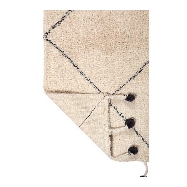 Bombažna preproga s črnimi detajli Nattiot Tanvi, 110 x 170 cm-image-3